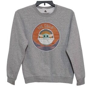 Disney Star Wars The Child Grogu Sweatshirt Mens Small Gray Mandalorian Graphic